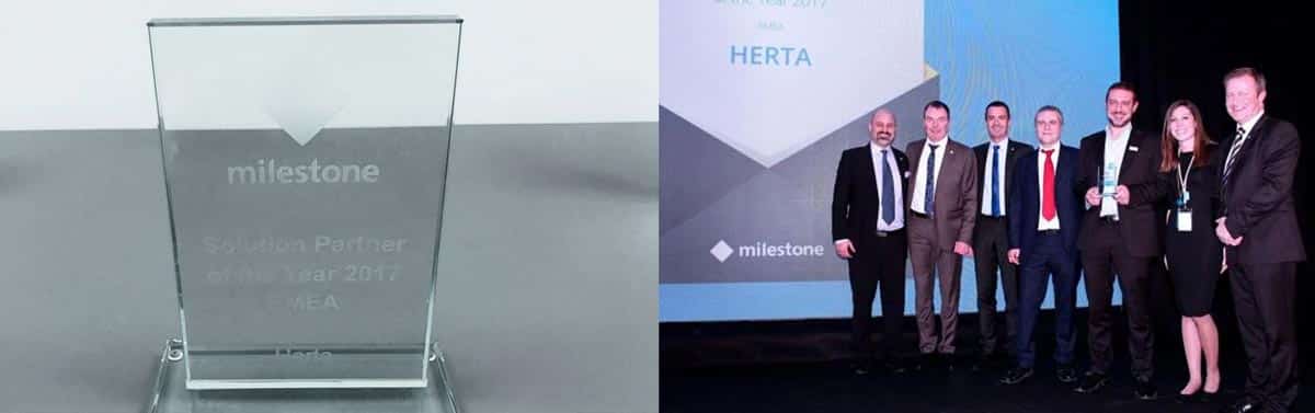 Herta awarded as Milestone Solution Partner of the Year 2017